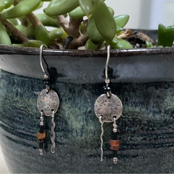 Southwestern Style Pamela Worthington Silver Earrings - Picture 5 of 6